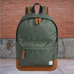 NWT Sun + Stone, green heathered backpack $85 retail!